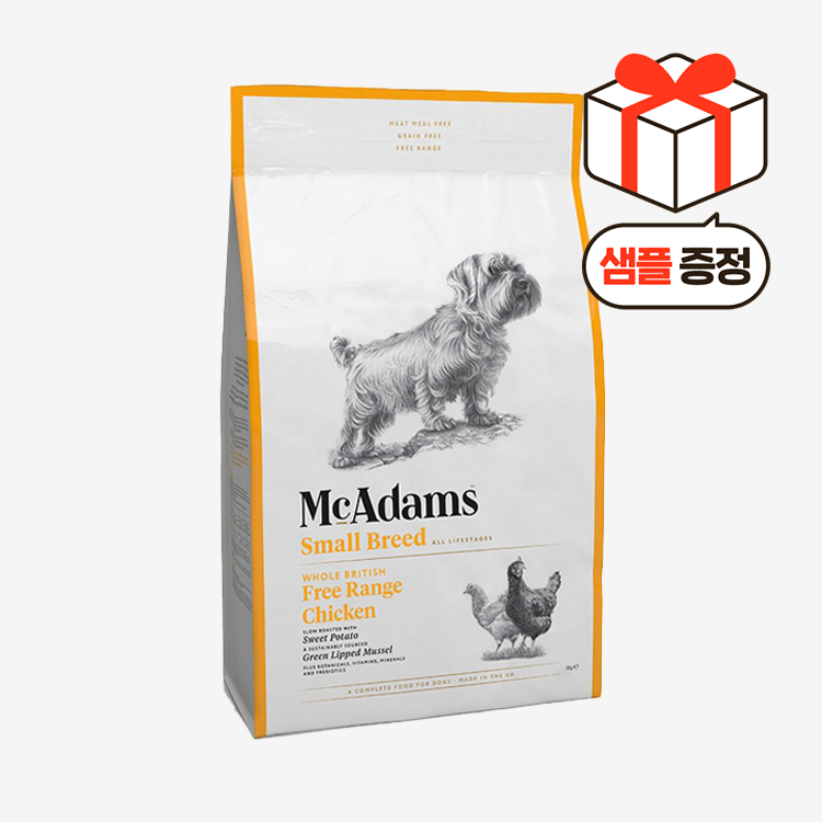 [샘플증정 30g*2ea]맥아담스 방목 치킨 소형견 (5kg) 1번째 이미지